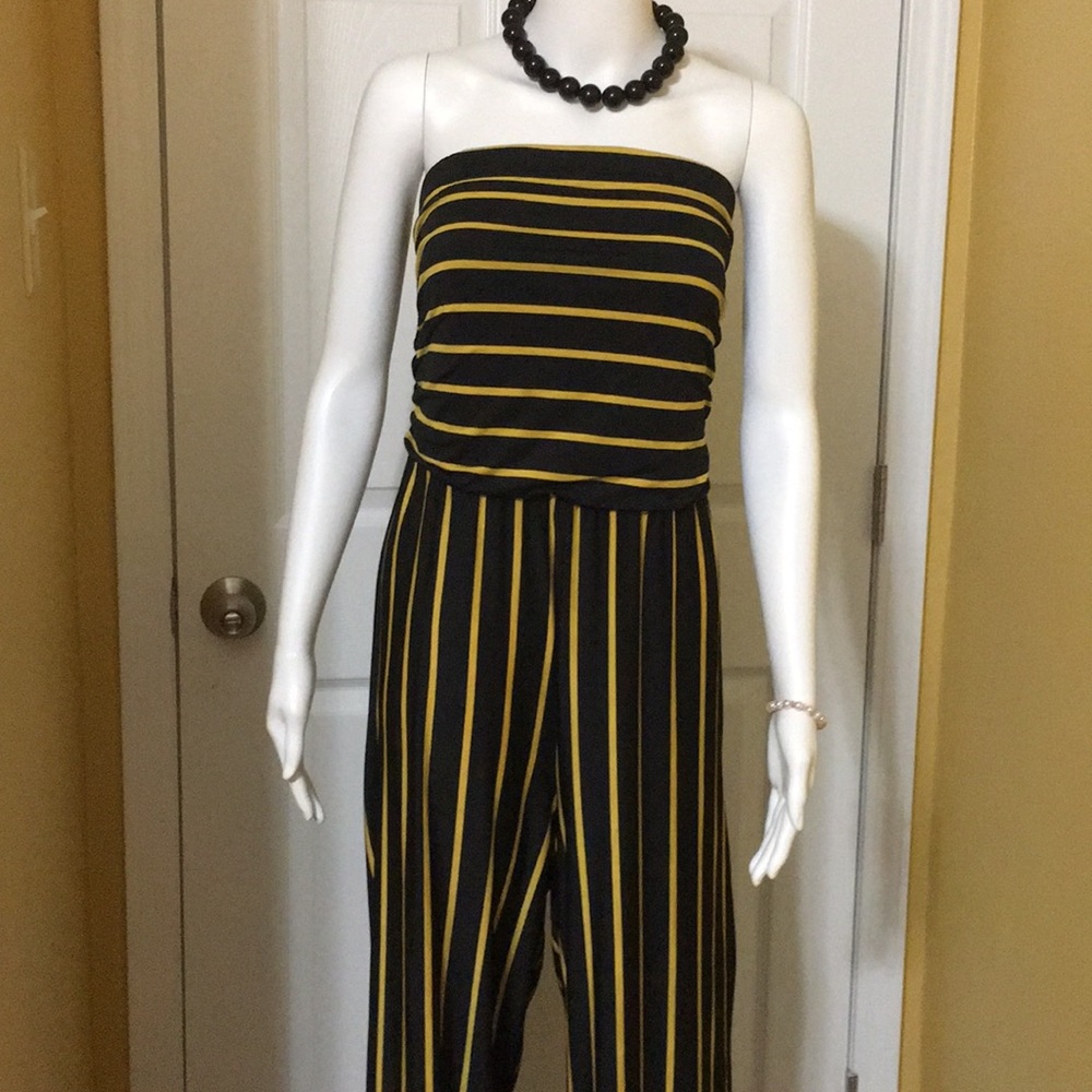 Black/Yellow Stripes jumpsuit